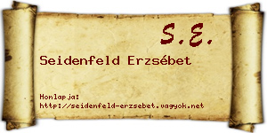 Seidenfeld Erzsébet névjegykártya